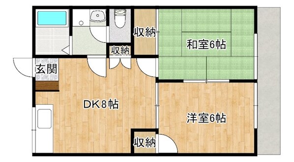 観世コーポの物件間取画像